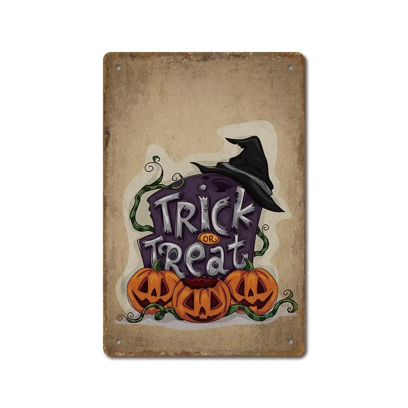 Halloween Vintage Iron Sheet Painting -  - #tag1#