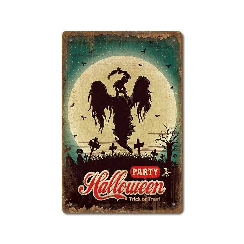 Halloween Vintage Iron Sheet Painting -  - #tag1#