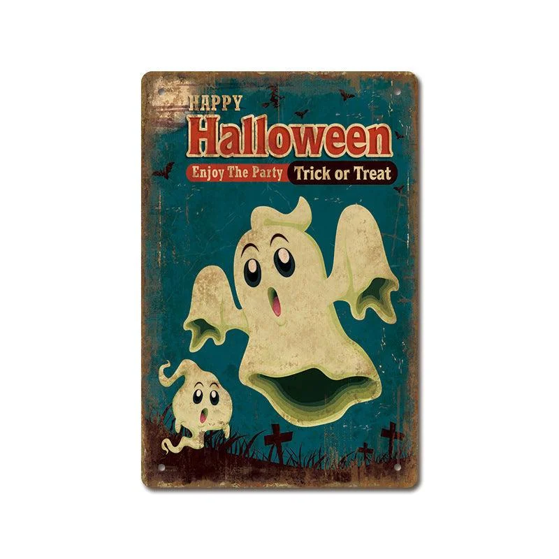 Halloween Vintage Iron Sheet Painting -  - #tag1#