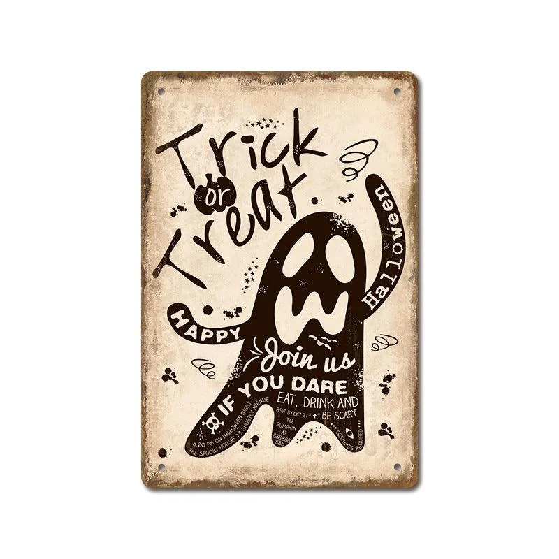 Halloween Vintage Iron Sheet Painting -  - #tag1#