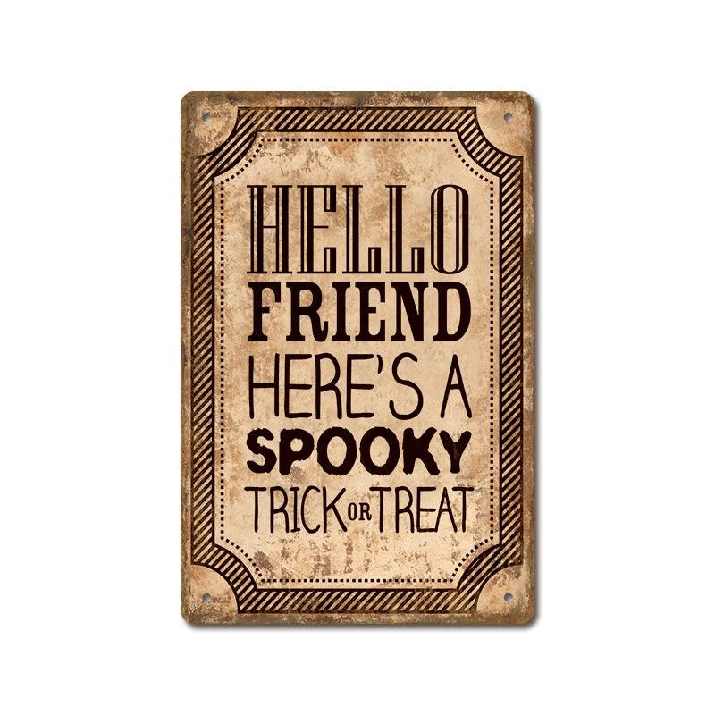 Halloween Vintage Iron Sheet Painting -  - #tag1#