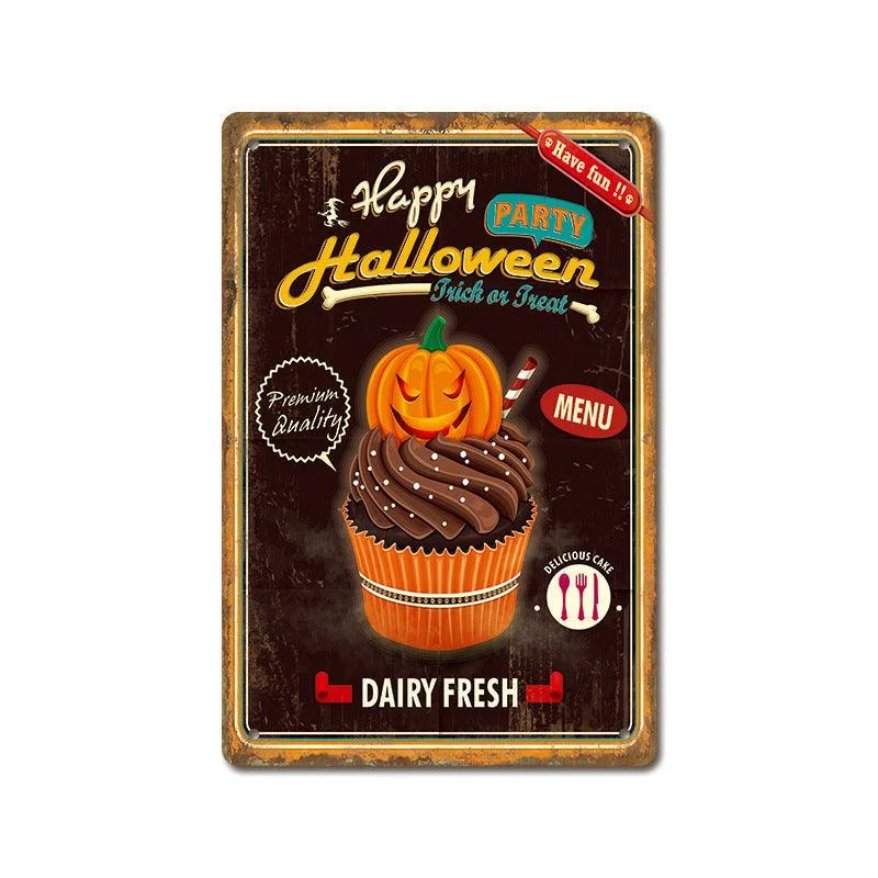 Halloween Vintage Iron Sheet Painting -  - #tag1#