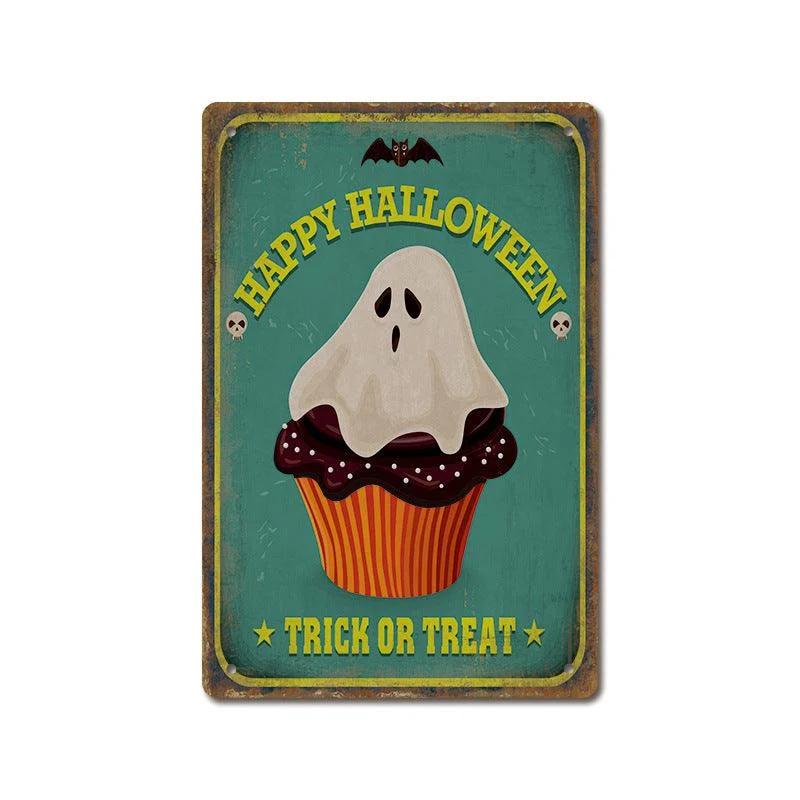 Halloween Vintage Iron Sheet Painting -  - #tag1#