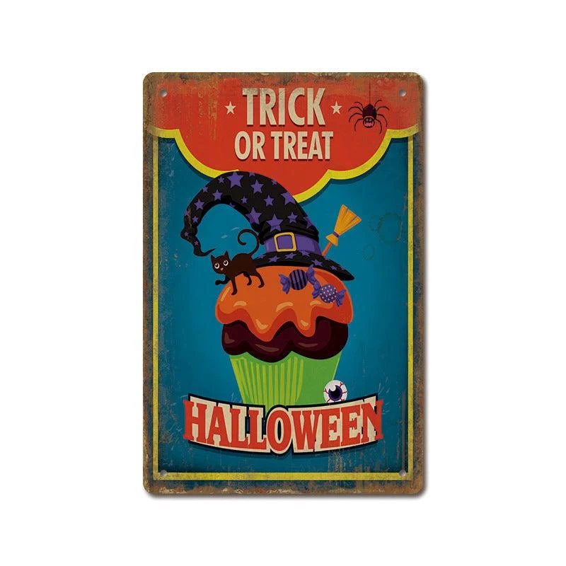 Halloween Vintage Iron Sheet Painting -  - #tag1#