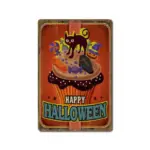 Halloween Vintage Iron Sheet Painting tag1