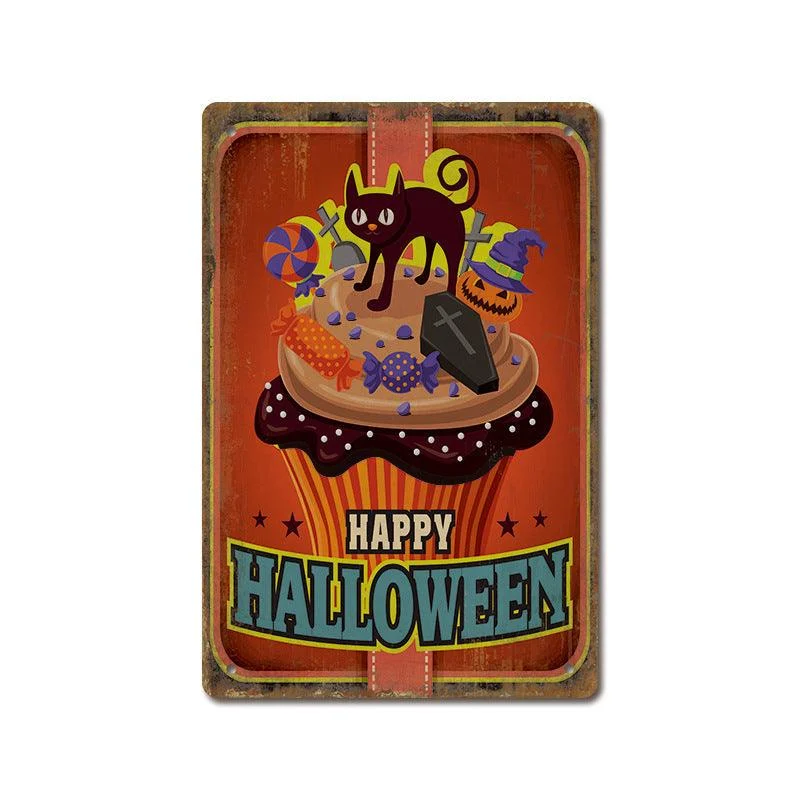 Halloween Vintage Iron Sheet Painting -  - #tag1#