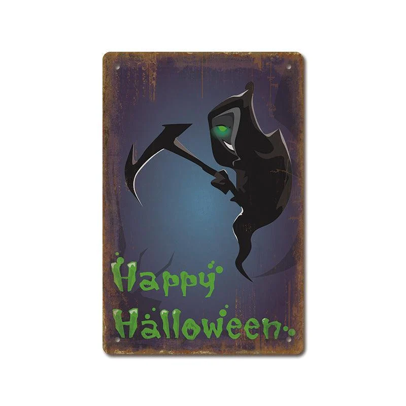 Halloween Vintage Iron Sheet Painting -  - #tag1#