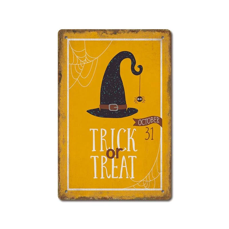 Halloween Vintage Iron Sheet Painting -  - #tag1#