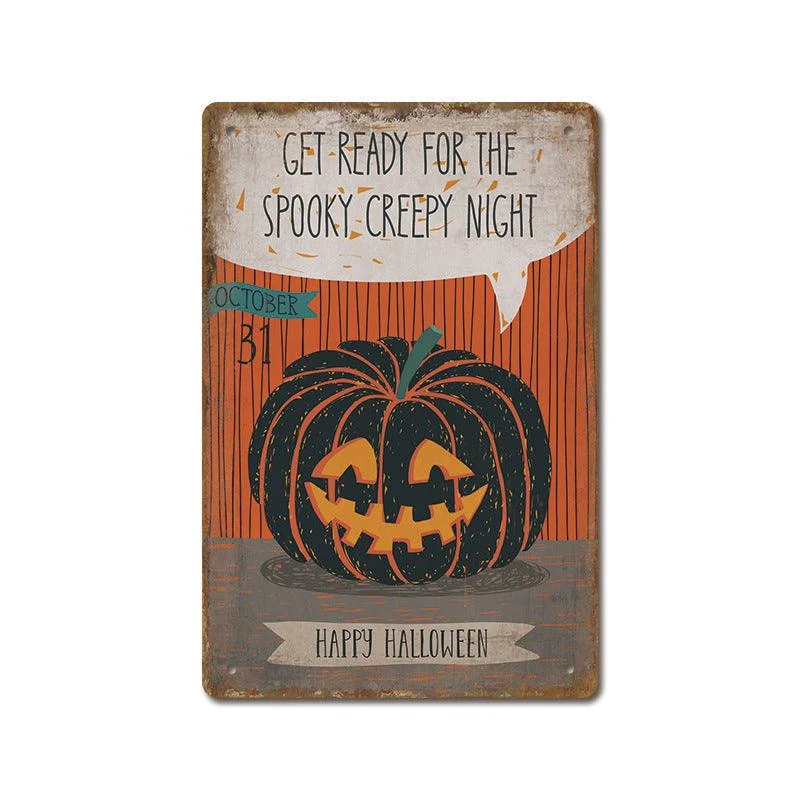 Halloween Vintage Iron Sheet Painting -  - #tag1#