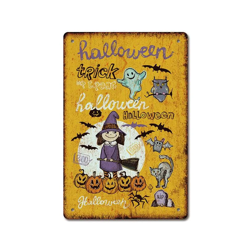 Halloween Vintage Iron Sheet Painting -  - #tag1#