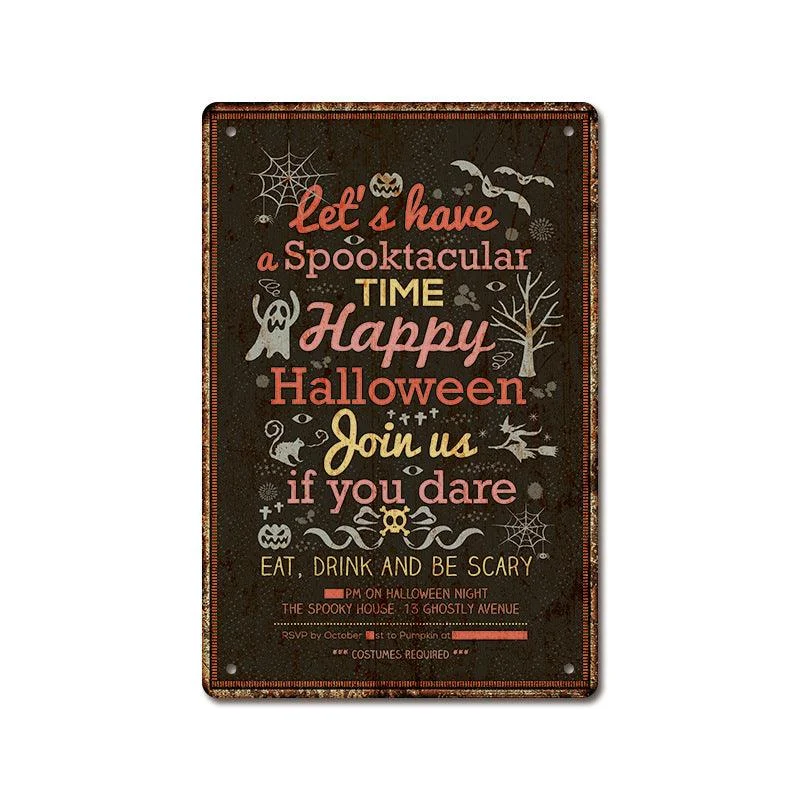 Halloween Vintage Iron Sheet Painting -  - #tag1#
