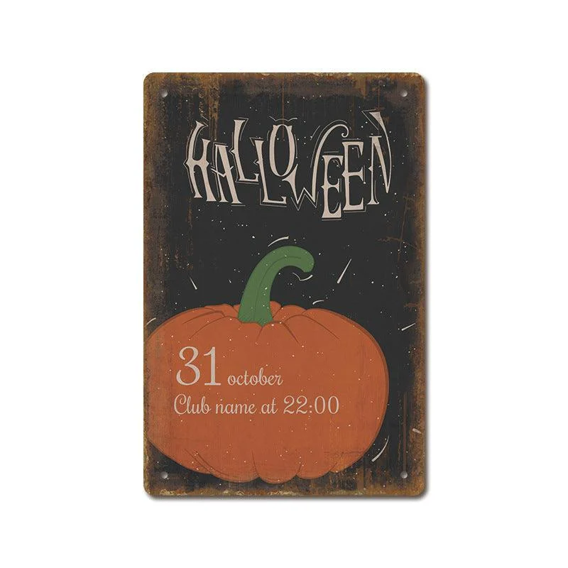 Halloween Vintage Iron Sheet Painting -  - #tag1#