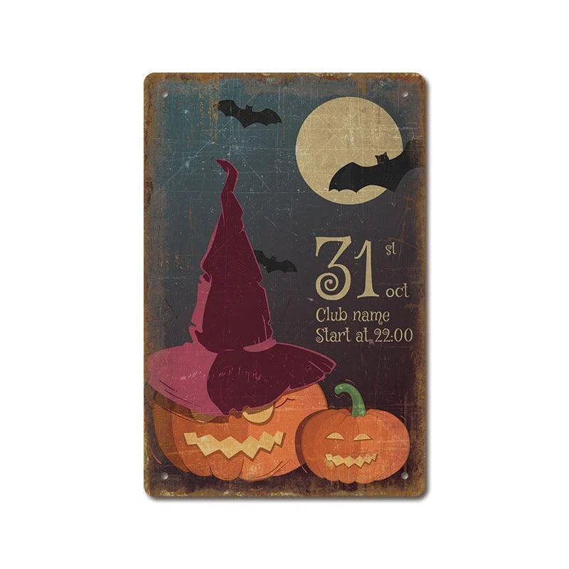Halloween Vintage Iron Sheet Painting -  - #tag1#