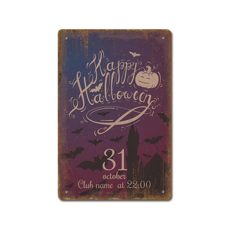 Halloween Vintage Iron Sheet Painting -  - #tag1#