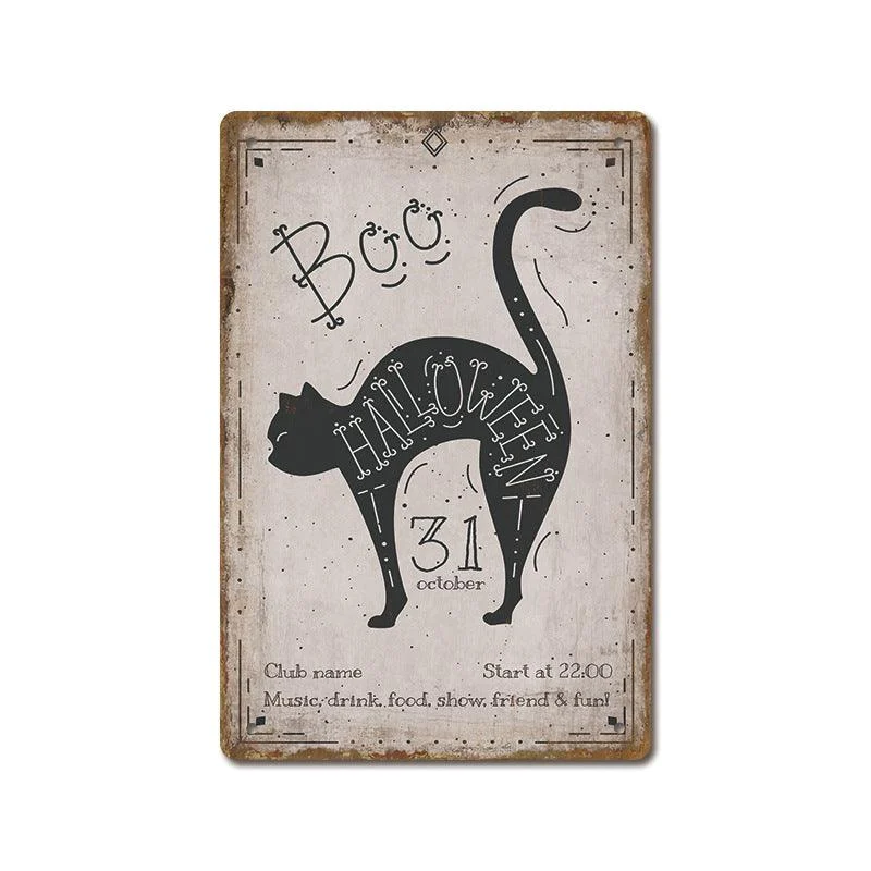 Halloween Vintage Iron Sheet Painting -  - #tag1#