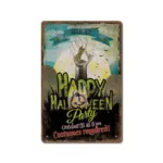 Halloween Vintage Iron Sheet Painting tag1