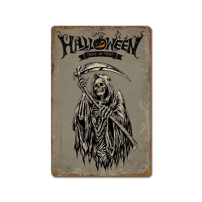 Halloween Vintage Iron Sheet Painting -  - #tag1#