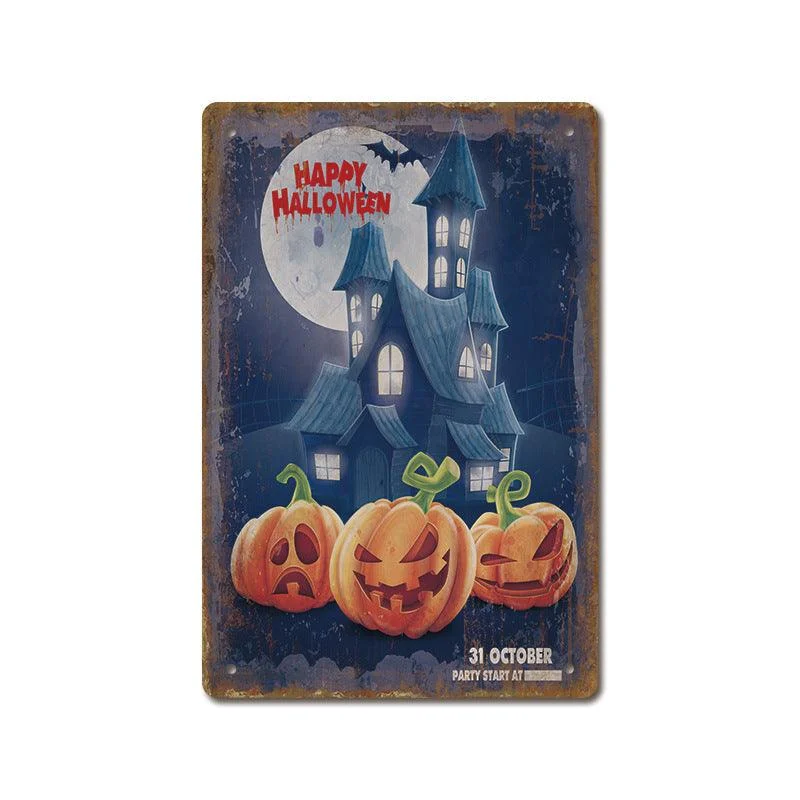Halloween Vintage Iron Sheet Painting -  - #tag1#