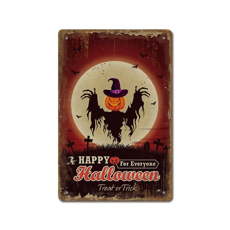 Halloween Vintage Iron Sheet Painting -  - #tag1#