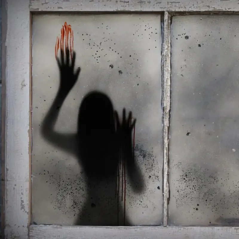 Halloween Wall Stickers Glass Ghost Decorations Self Adhesive Horror Blood Fingerprints Stickers tag1