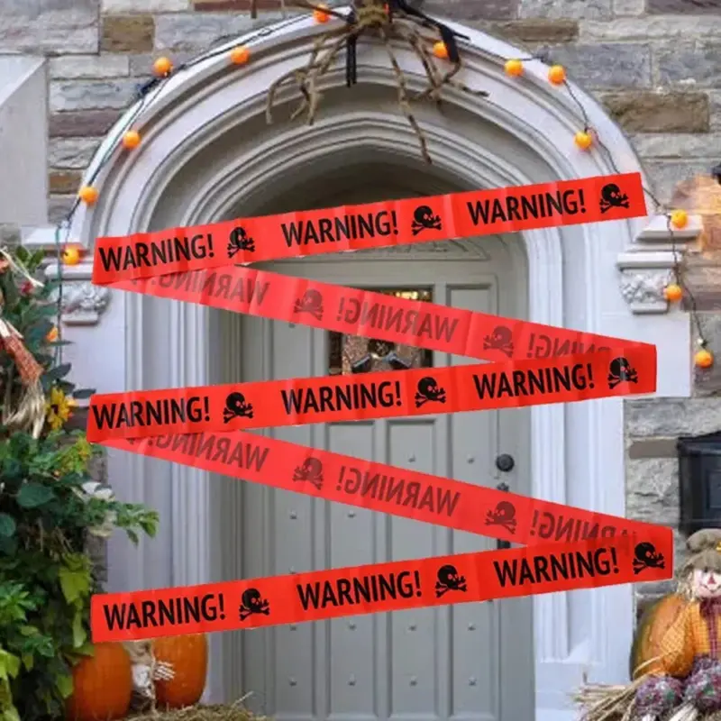 Halloween Warning Caution Tape Warning Line Halloween Decoration tag1