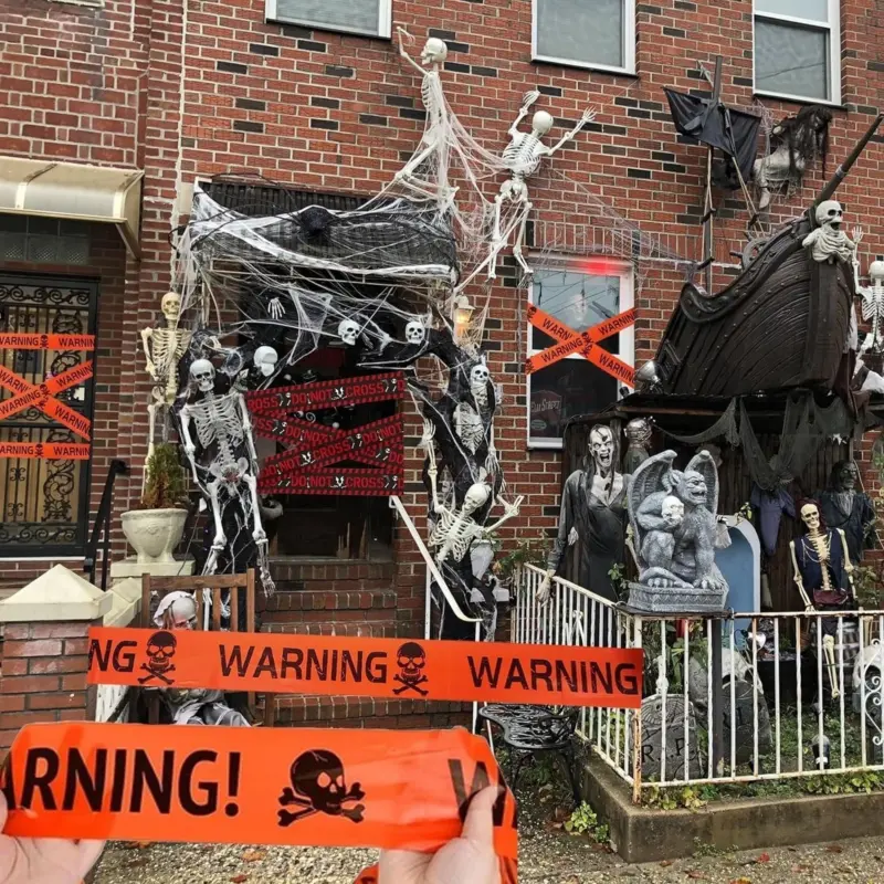 Halloween Warning Caution Tape Warning Line Halloween Decoration tag1