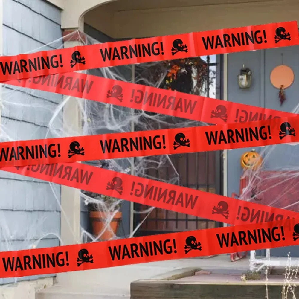 Halloween Warning Caution Tape - Warning Line Halloween Decoration -  - #tag1#
