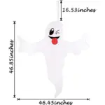 Halloween White Spooky Ghost Flag tag1