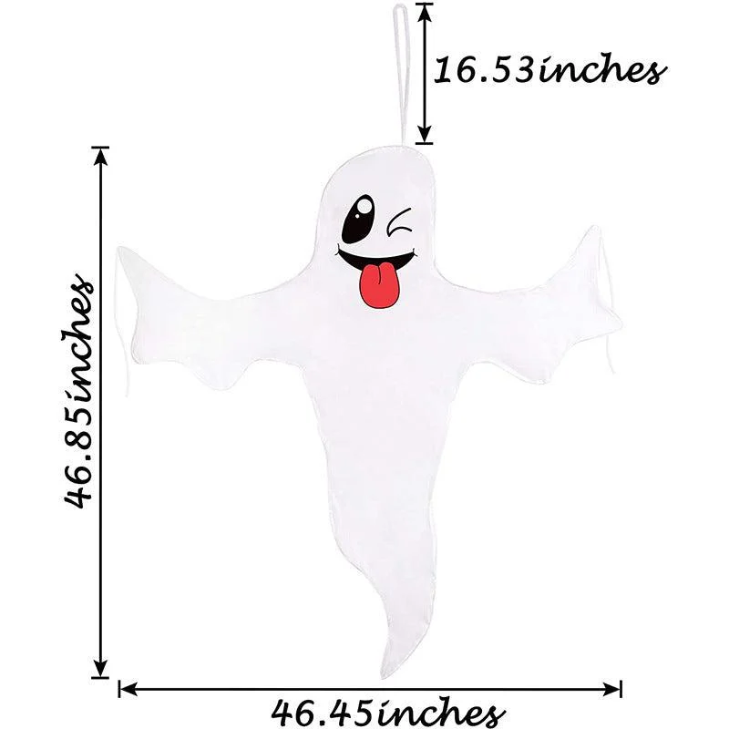Halloween White Spooky Ghost Flag -  - #tag1#