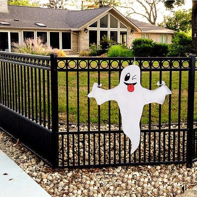 Halloween White Spooky Ghost Flag -  - #tag1#
