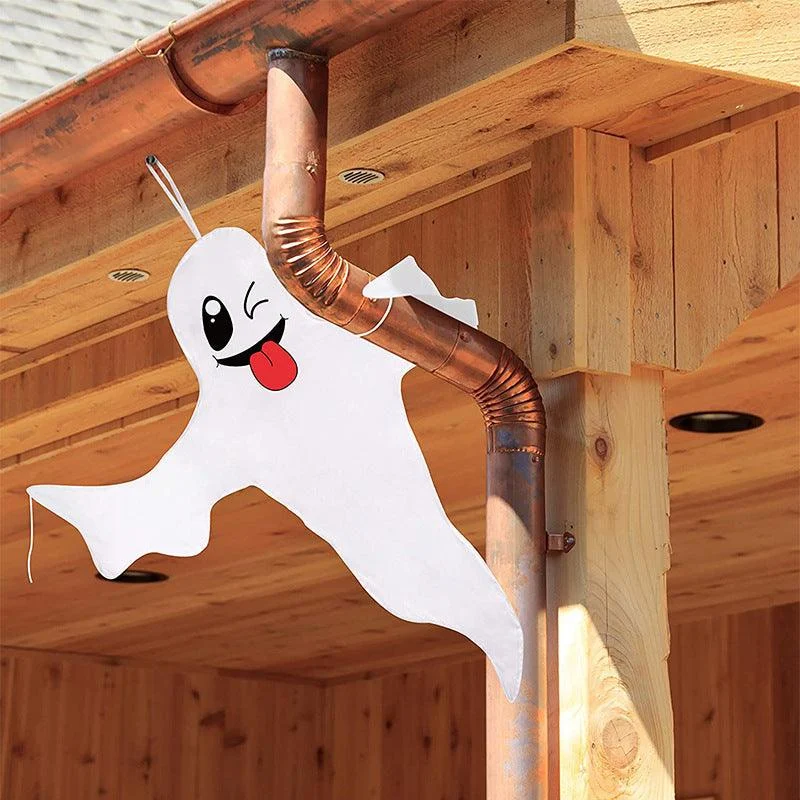 Halloween White Spooky Ghost Flag -  - #tag1#