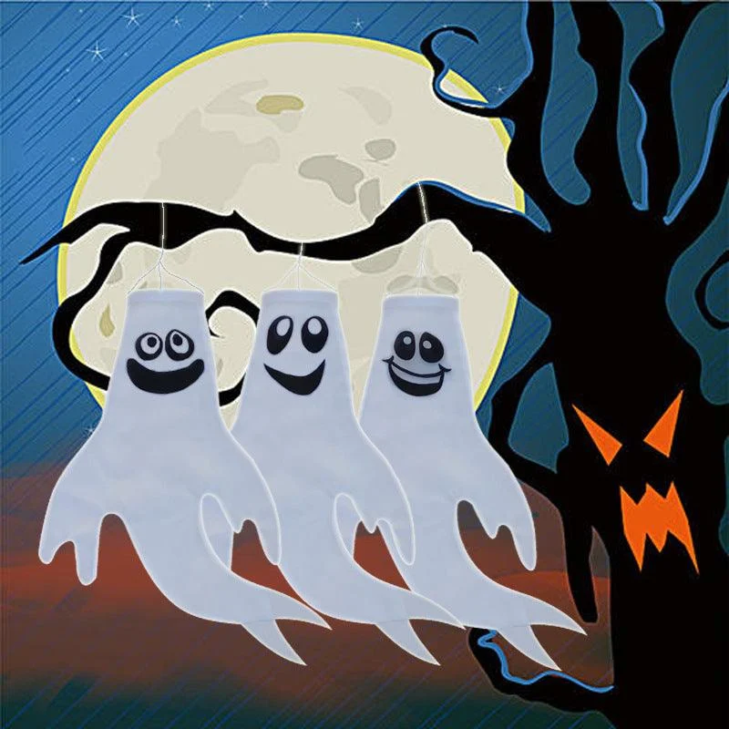 Halloween Windsock Ghost Face Windsock Flag Hanging Outdoor Decoration For Yard Garden Patio Halloween Decorations For Home -  - #tag1#