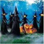 Halloween Witch Decoration Ghost House Layout Props tag1