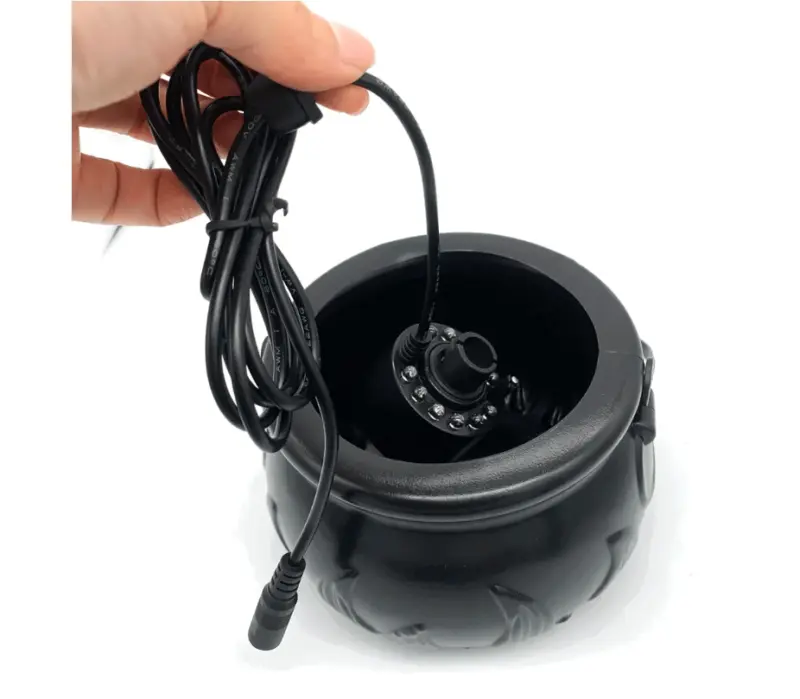 Halloween Witch Pot Smoke Machine LED Humidifier tag1