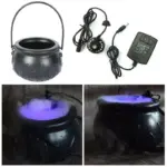 Halloween Witch Pot Smoke Machine LED Humidifier tag1