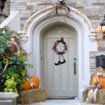 Halloween Witch Wreath Pumpkin Decorations tag1
