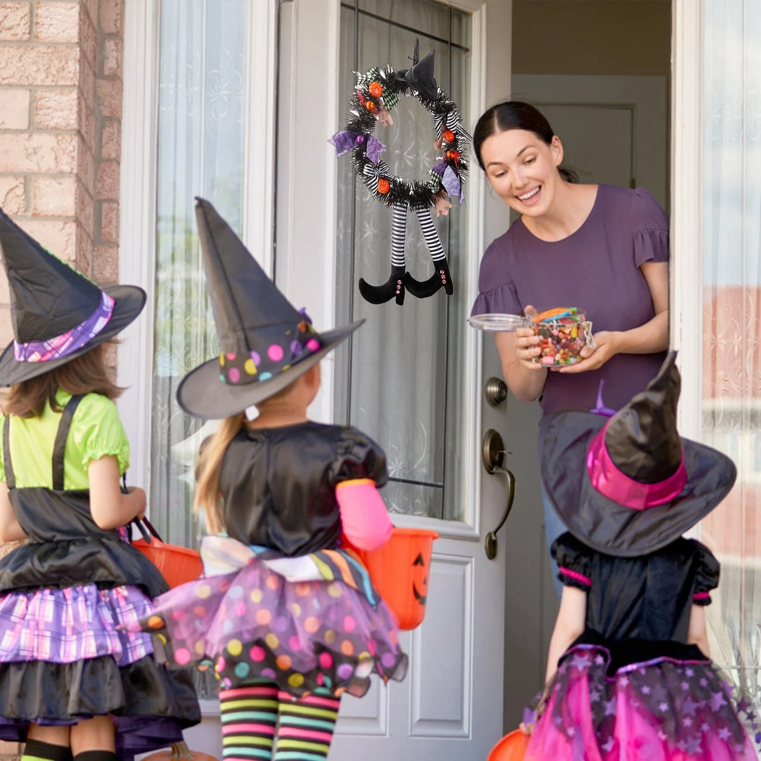 Halloween Witch Wreath Pumpkin Decorations -  - #tag1#