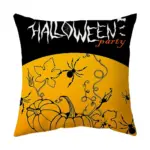 Halloween With Pumpkin Peach Skin Plush Pillow Cover tag1