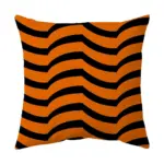 Halloween With Pumpkin Peach Skin Plush Pillow Cover tag1