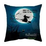 Halloween With Pumpkin Peach Skin Plush Pillow Cover tag1