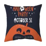 Halloween With Pumpkin Peach Skin Plush Pillow Cover tag1