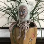 Halloween Withered Dwarfs Evil Little Old Man Ornaments Funny Goblin Creature Doll tag1