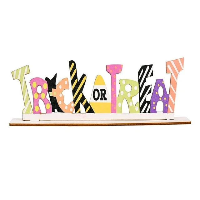 Halloween Wood Decorations DIY Ghost Letter Festival Ornamen -  - #tag1#