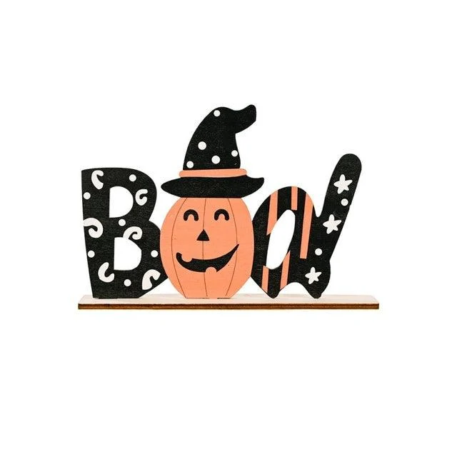 Halloween Wood Decorations DIY Ghost Letter Festival Ornamen -  - #tag1#