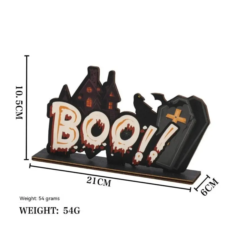 Halloween Wooden Decoration Decorations Festival tag1