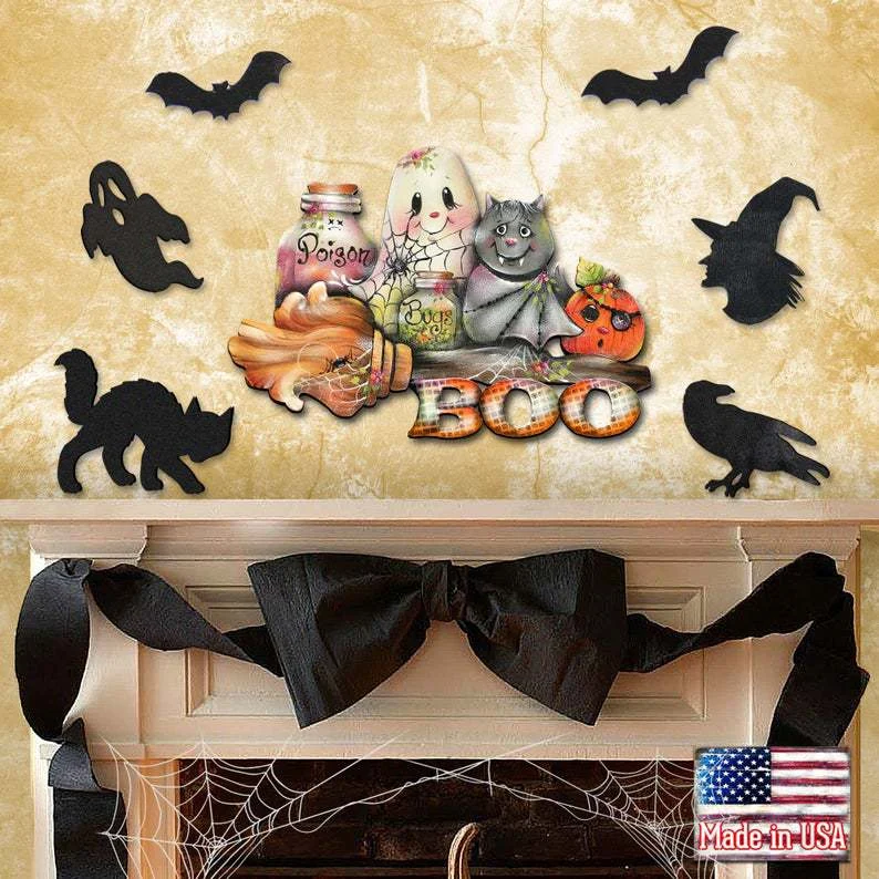 Halloween Wreath Autumn Door Decoration Wall Decoration -  - #tag1#