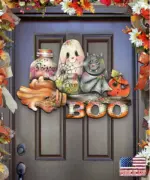Halloween Wreath Autumn Door Decoration Wall Decoration tag1