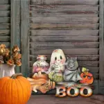 Halloween Wreath Autumn Door Decoration Wall Decoration tag1