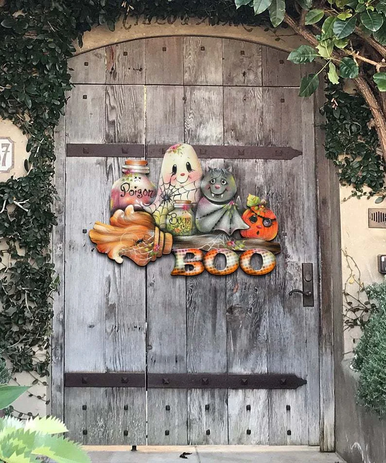 Halloween Wreath Autumn Door Decoration Wall Decoration -  - #tag1#