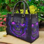 Halloween decorated Skull Pattern Tote Bag tag1